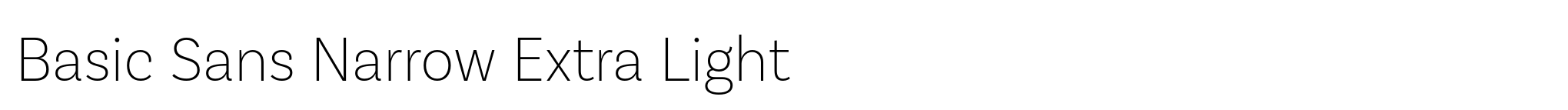 Basic Sans Narrow Extra Light image